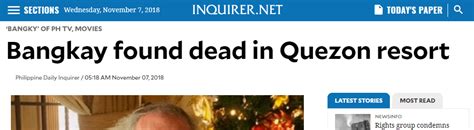 bangkay died|‘Bangkay’ of Filipino movies found dead at Quezon resort .